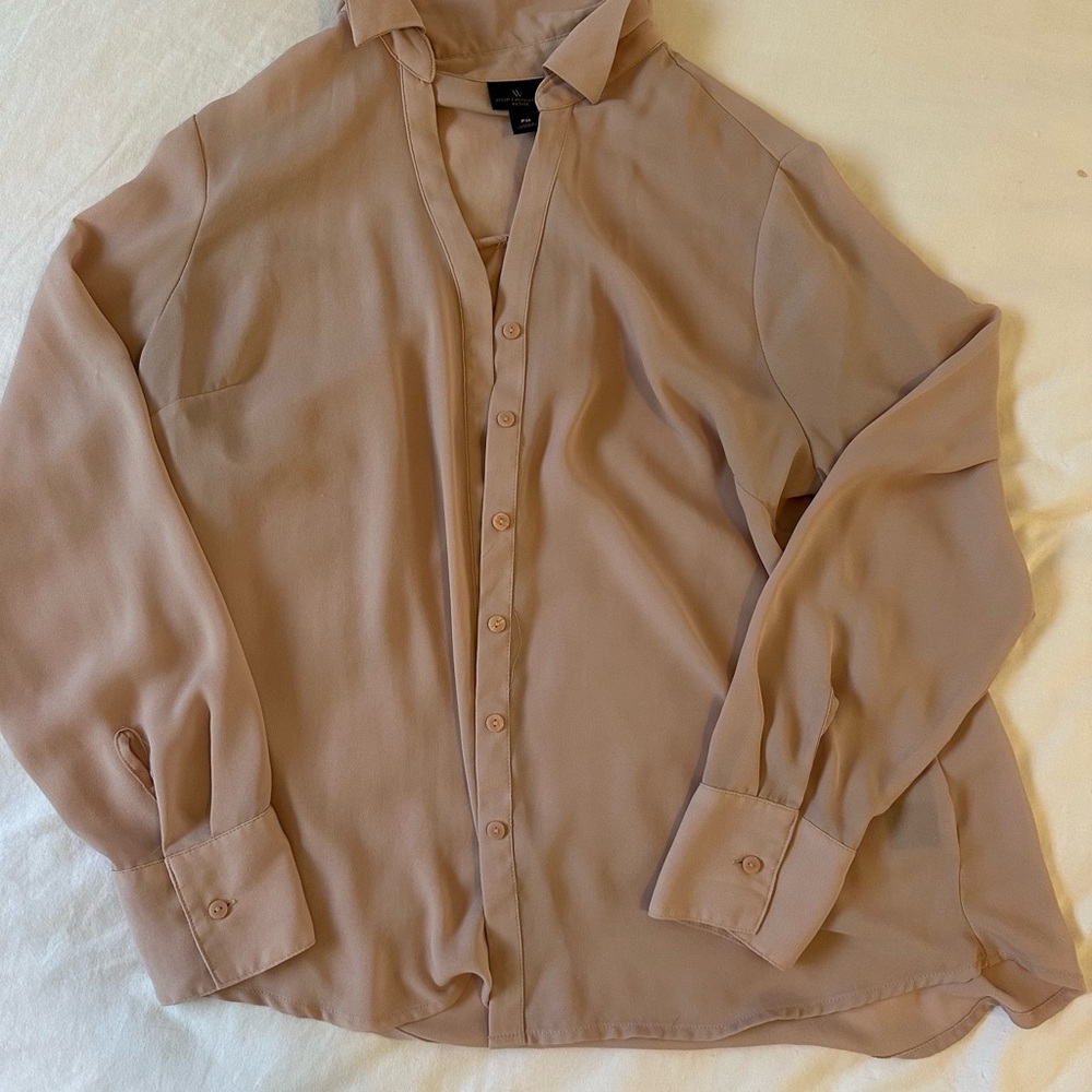 Blush Button-Up Blouse